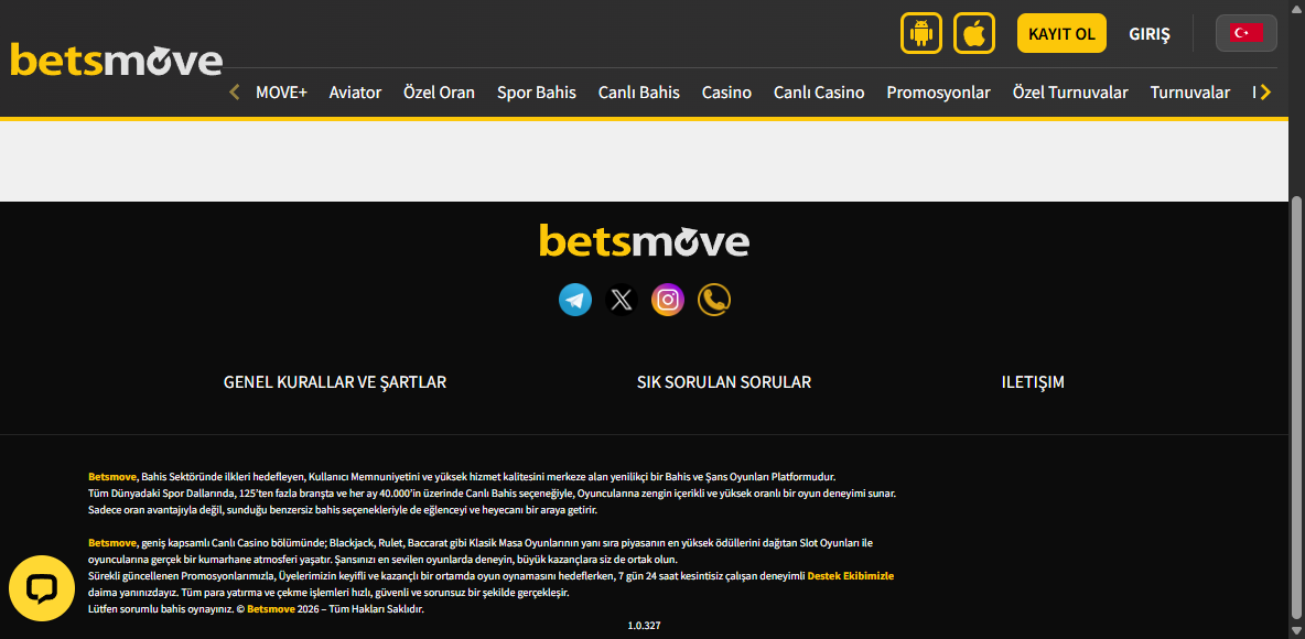 Betsmove Canlı Bahis Sitesi Giriş